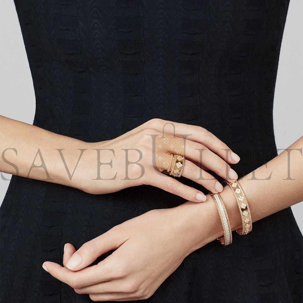 v*n cl*f arpels perlÉe clovers bracelet, small model - rose gold, Di*m*nd  vcarn9er00